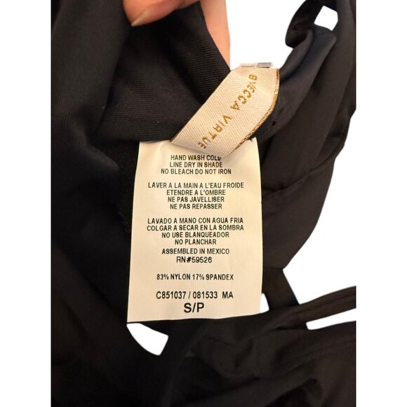 BECCA  Black  Skylar Loop Plunge One-Piece Size Small - Picture 12 of 12